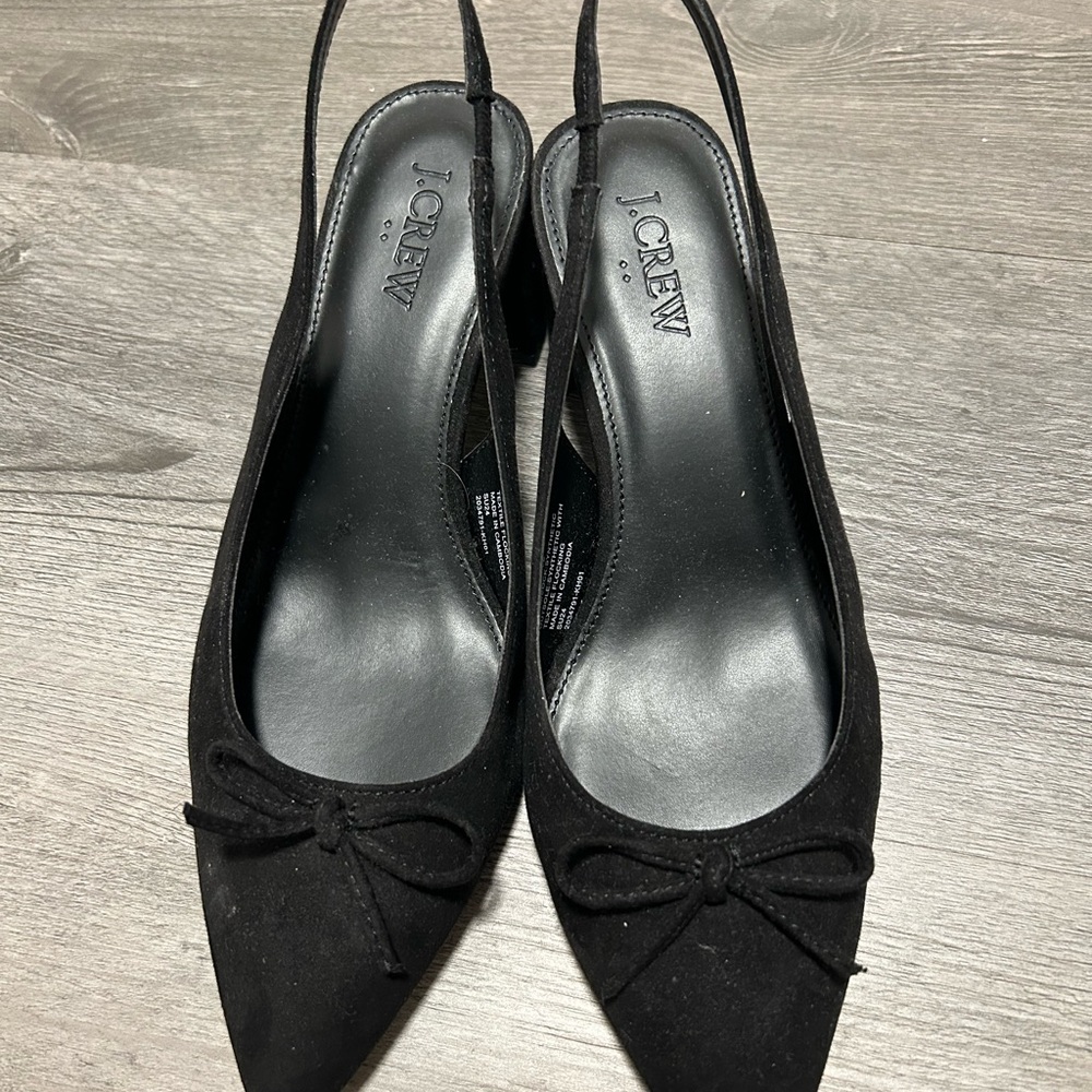 J crew factory heels with Bows - Picture 2 of 4